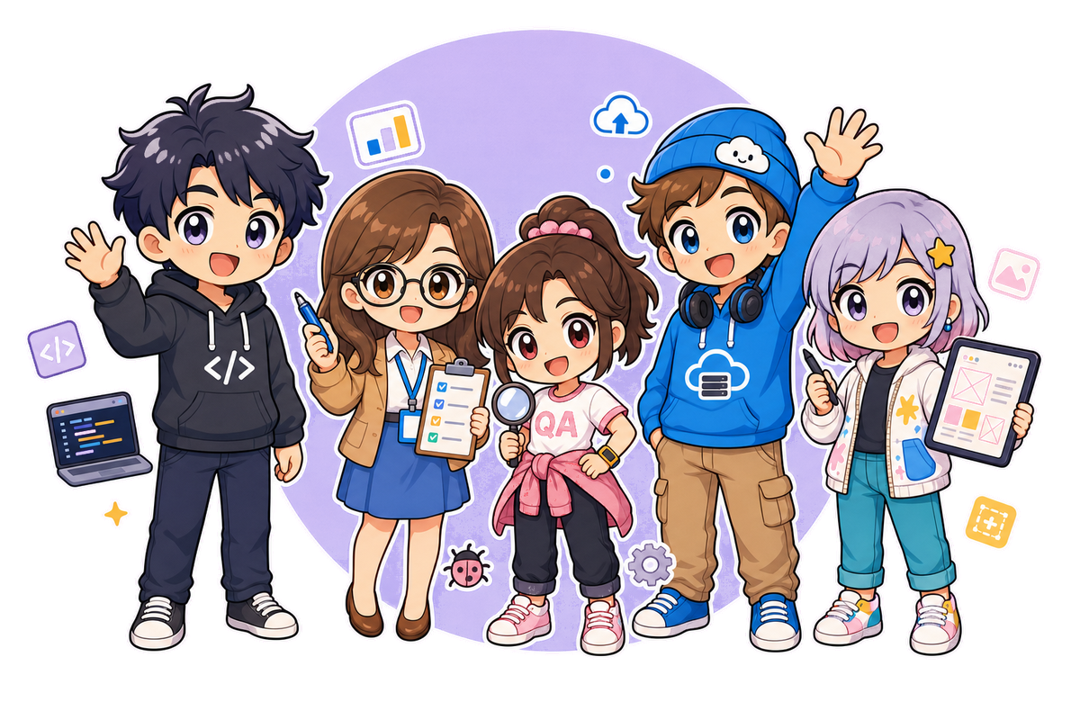 กลุ่มตัวละครทีมเทค Dev Team Quest